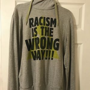 Racism is the wrong way hoodie